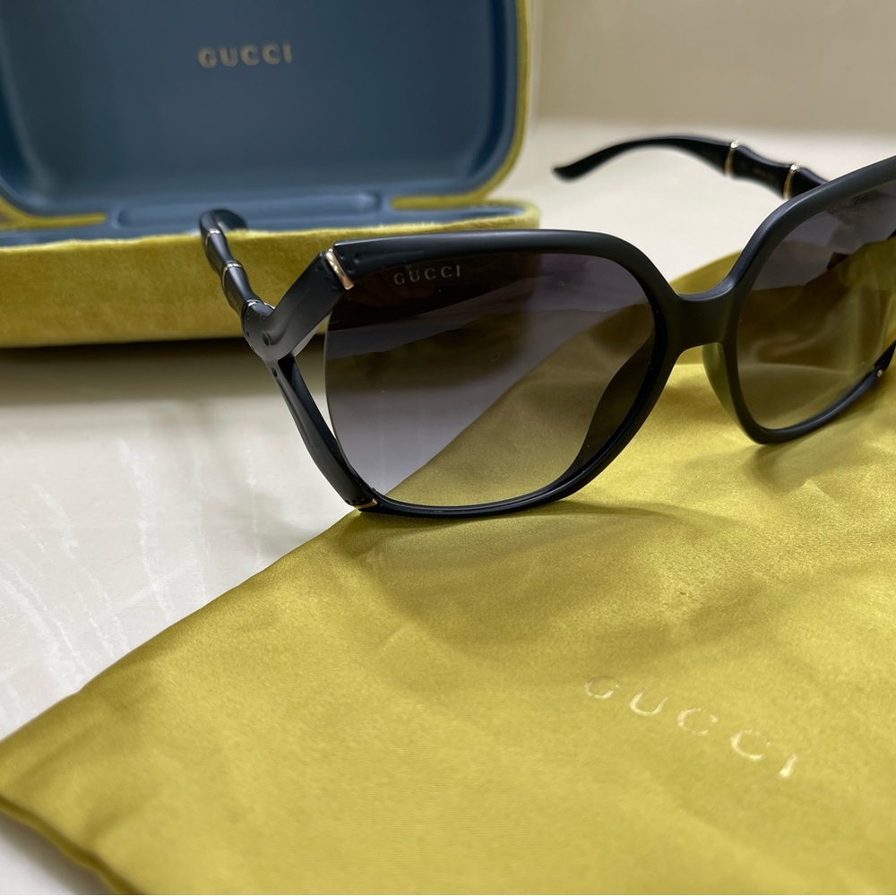 Authentic Gucci Bamboo Black Sunglasses